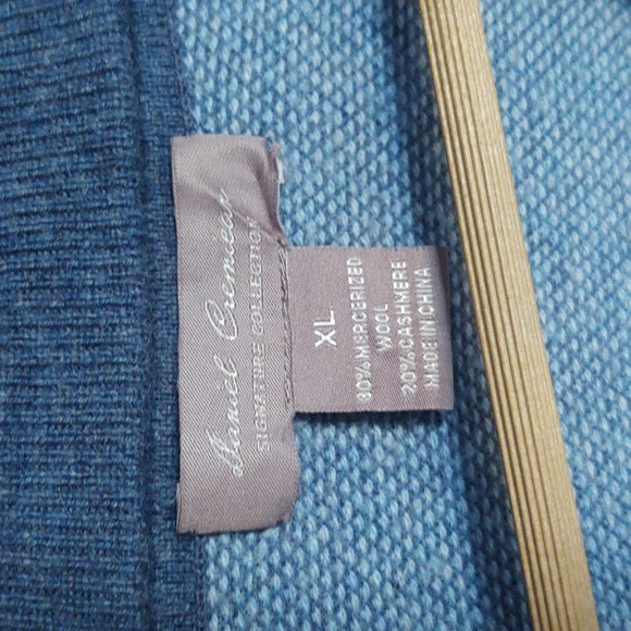 Daniel Cremieux Wool and Cashmere Blend 1/2 zip pullover sweater sz XL men's - Picture 4 of 10